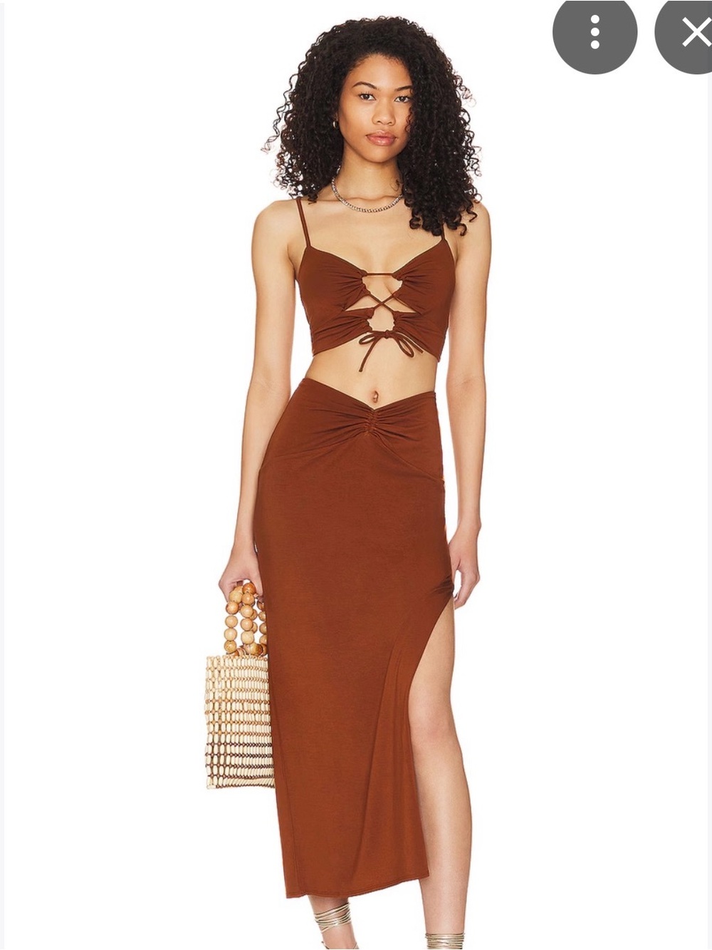L*Space It’s a Date, coffee M(8/10) 2-pc Set(originally sold as separates), NWT